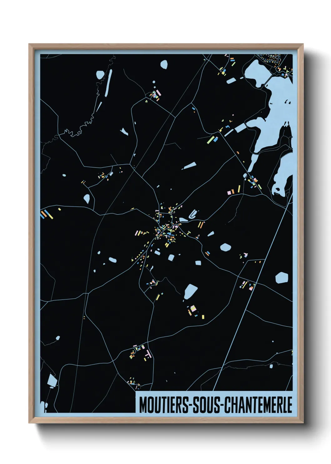 Une affiche de carte sur Moutiers-sous-Chantemerle