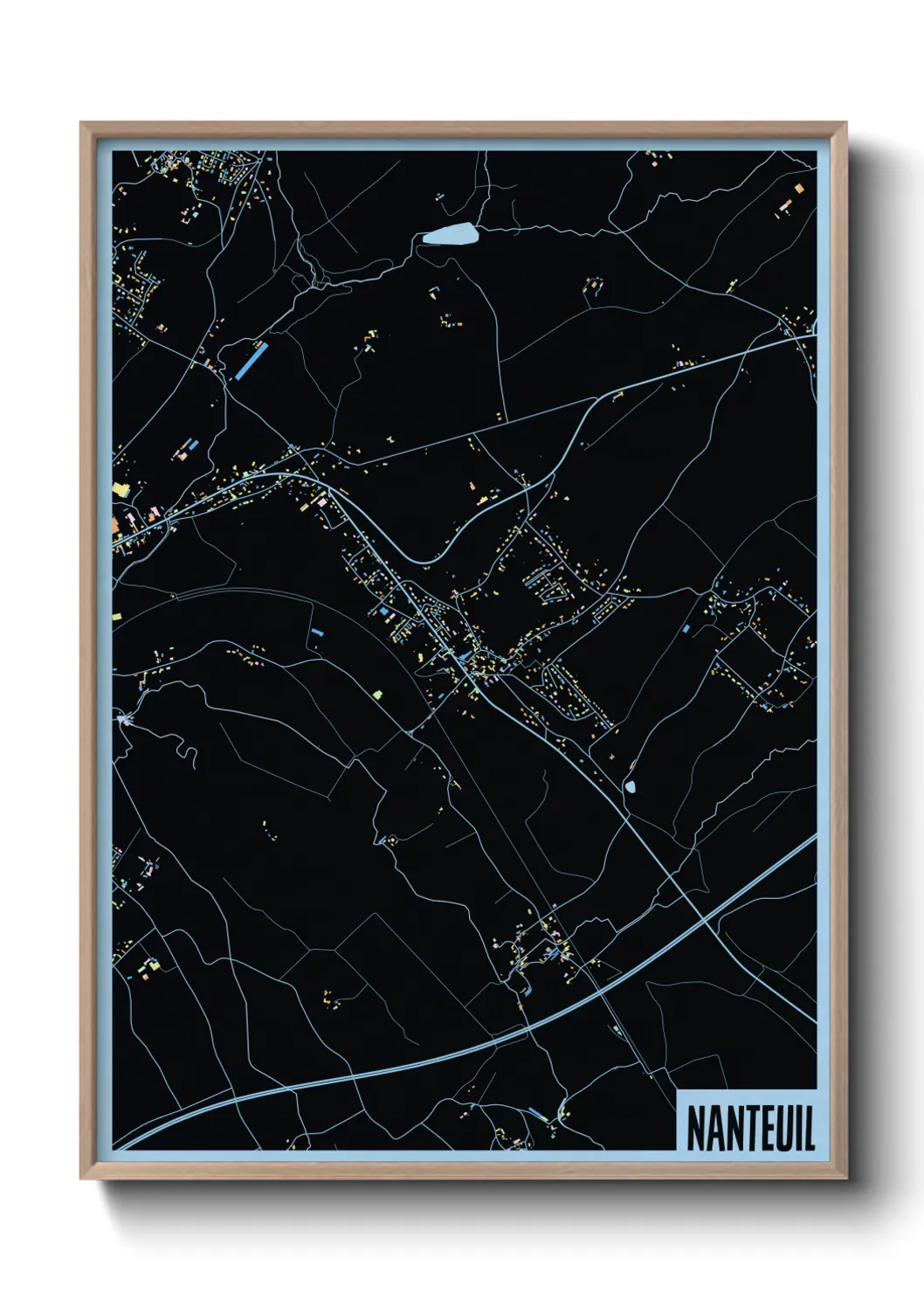 Une affiche de carte sur Nanteuil