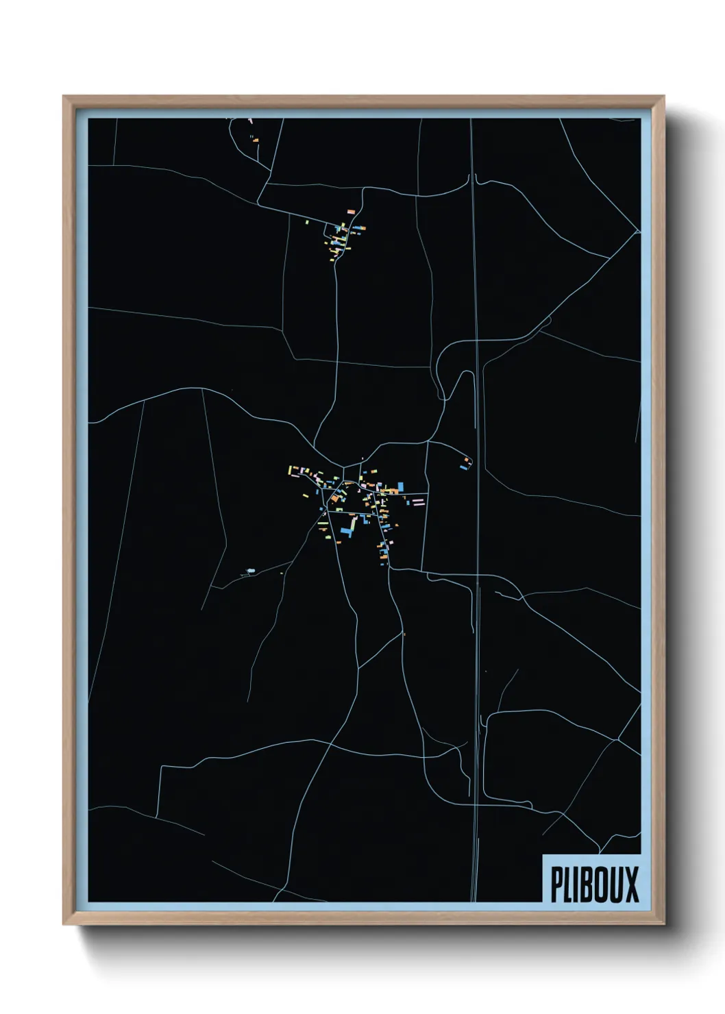 Une affiche de carte sur Pliboux