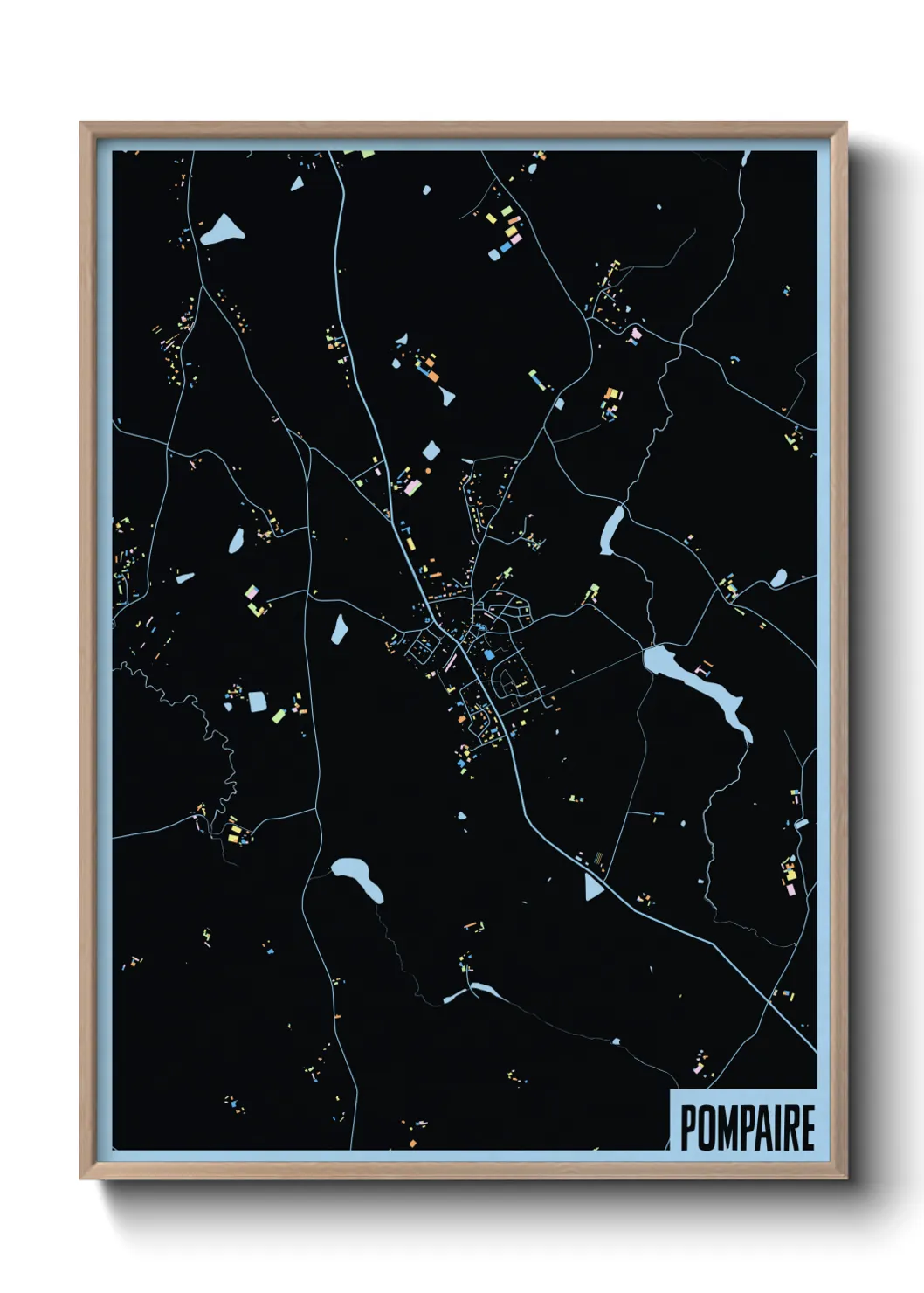 Une affiche de carte sur Pompaire