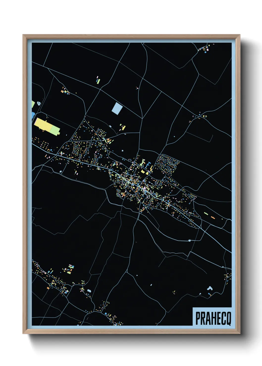 Une affiche de carte sur Prahecq