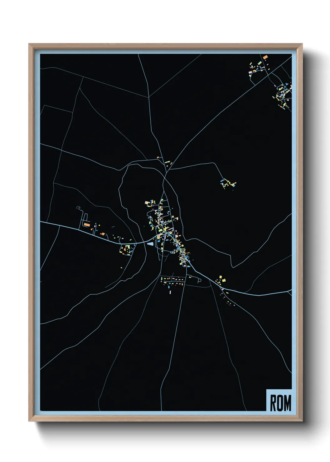 Une affiche de carte sur Rom