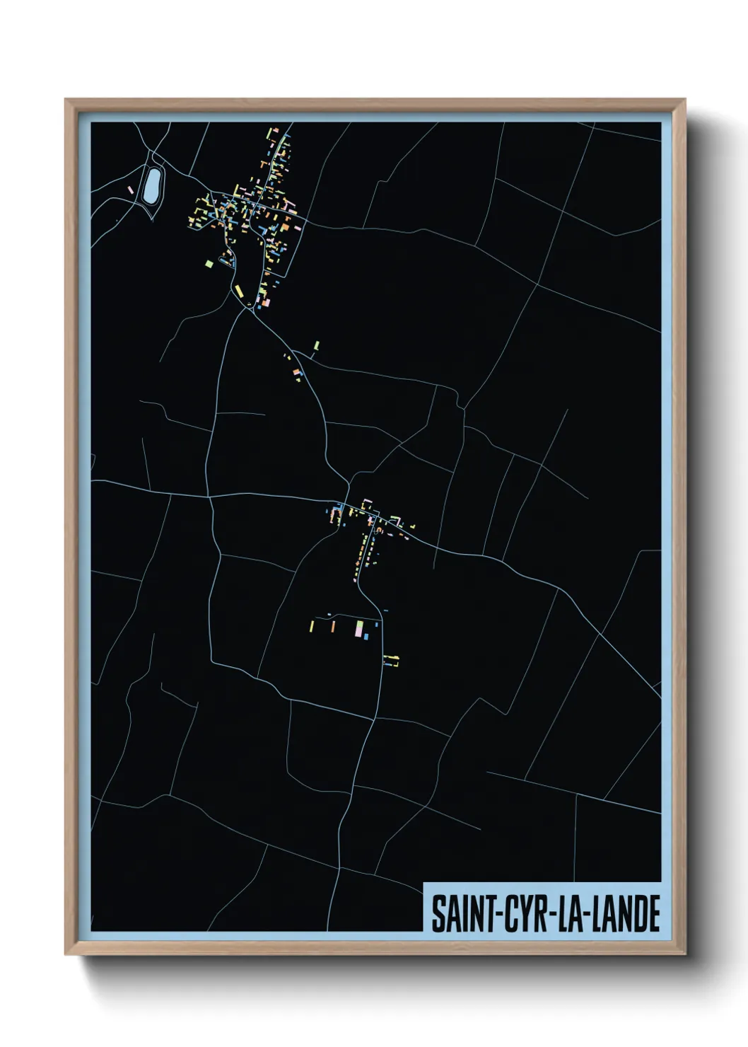 Une affiche de carte sur Saint-Cyr-la-Lande