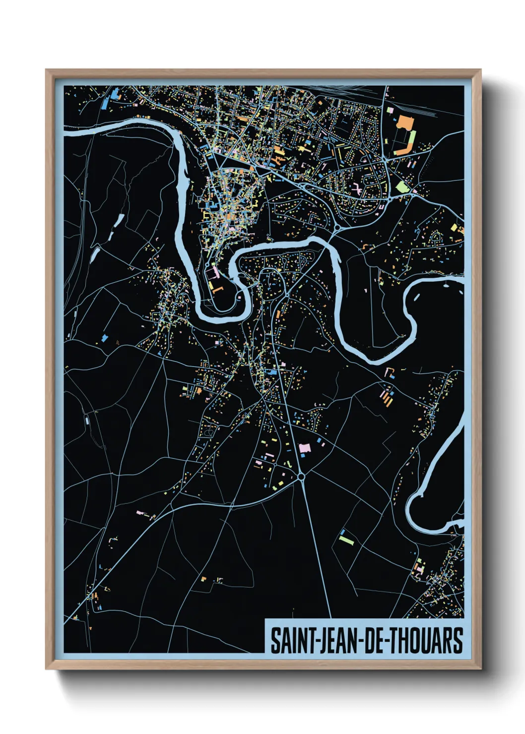 Une affiche de carte sur Saint-Jean-de-Thouars
