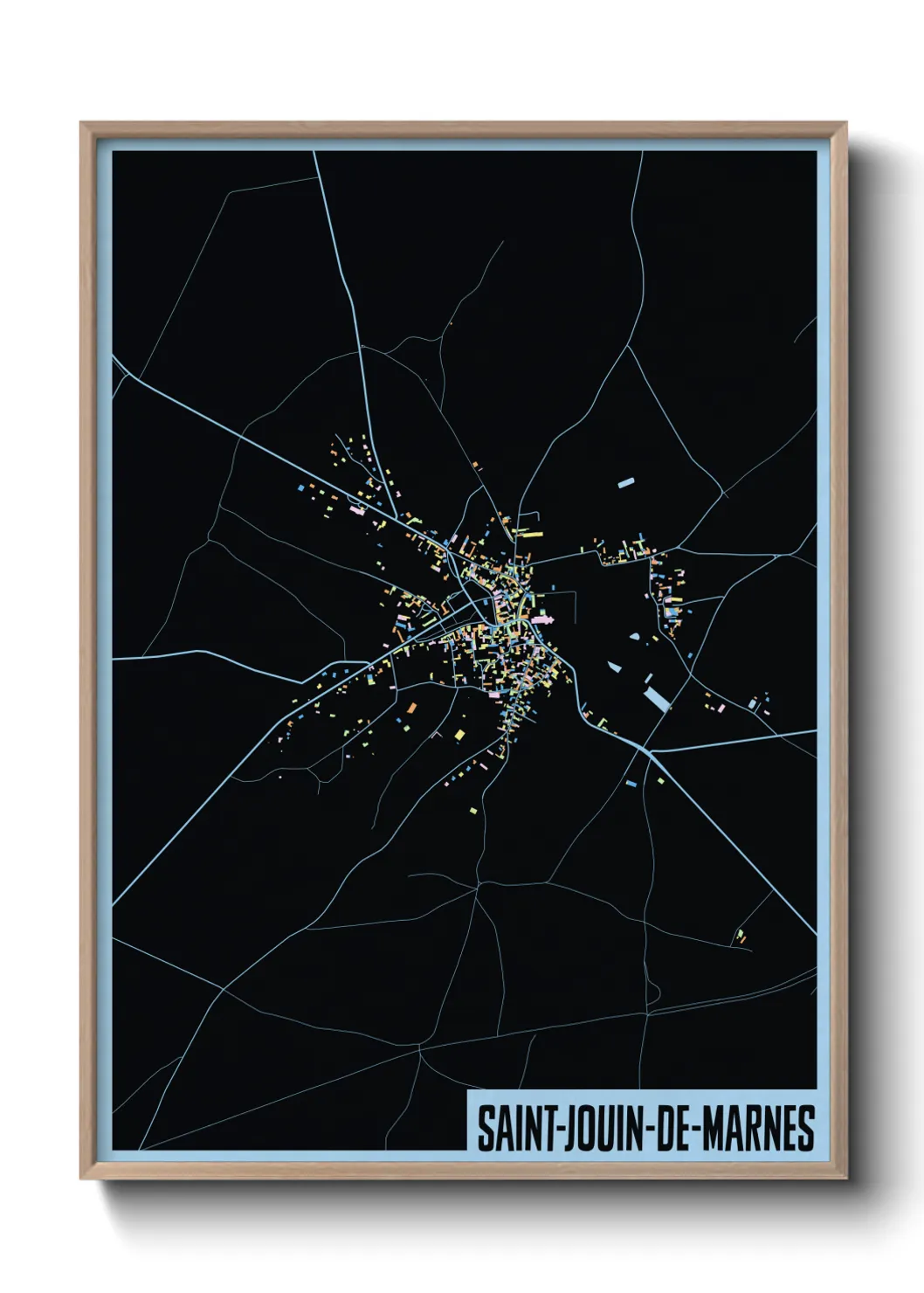 Une affiche de carte sur Saint-Jouin-de-Marnes