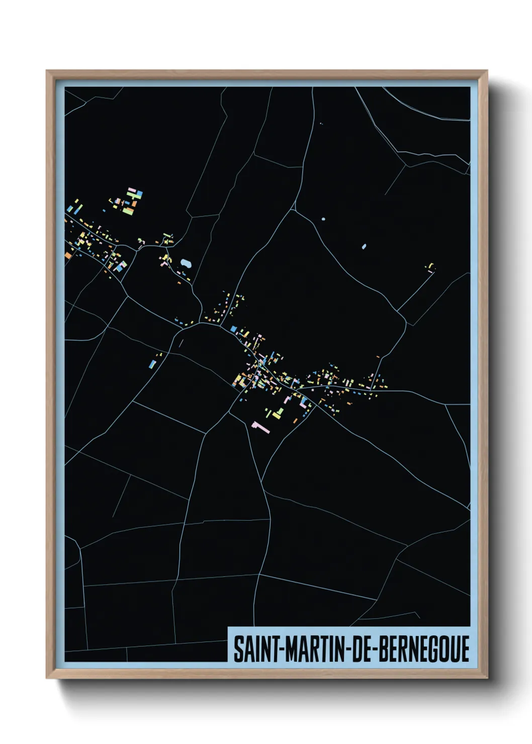 Un poster carteSaint-Martin-de-Bernegoue