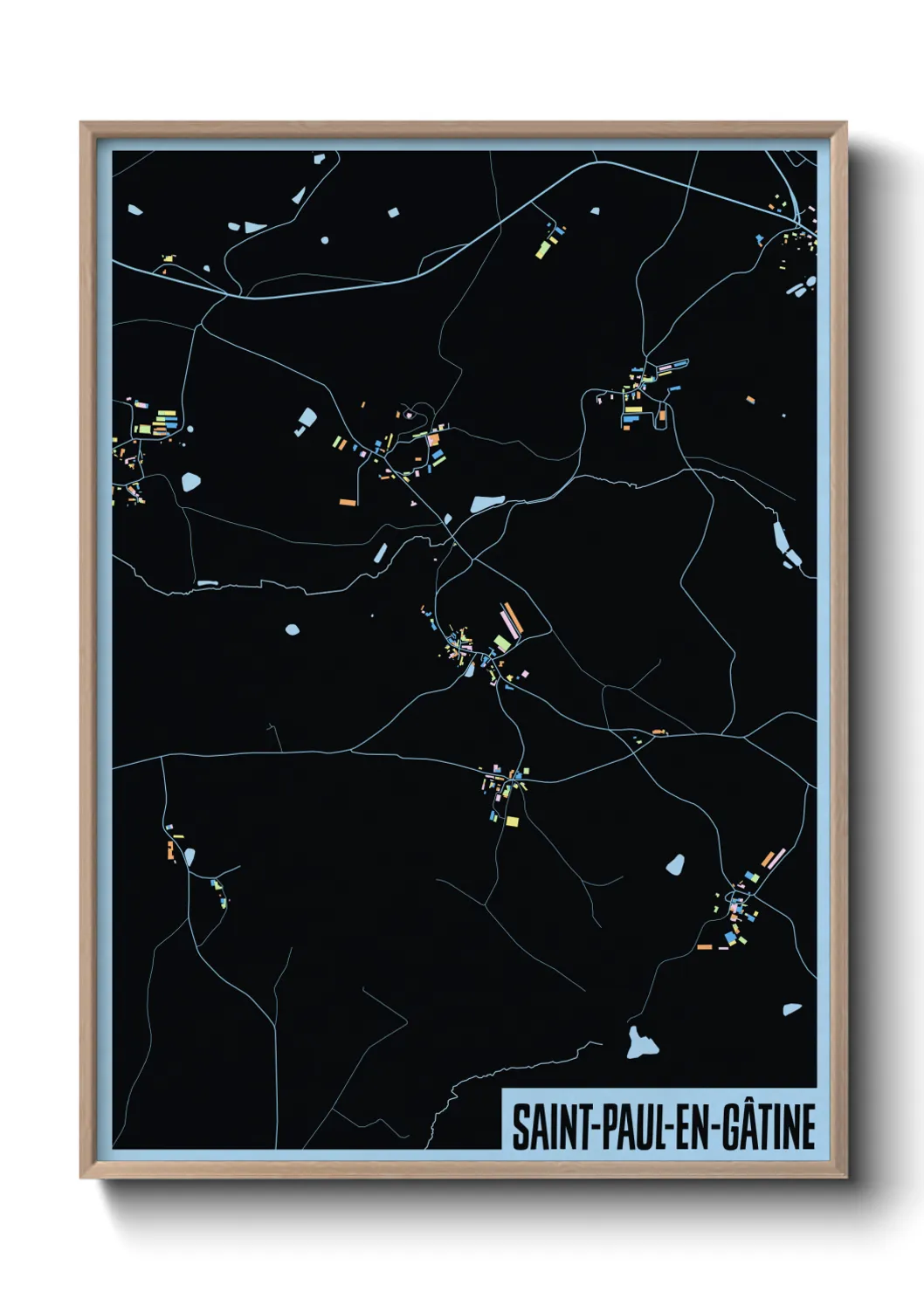 Une affiche de carte sur Saint-Paul-en-Gâtine