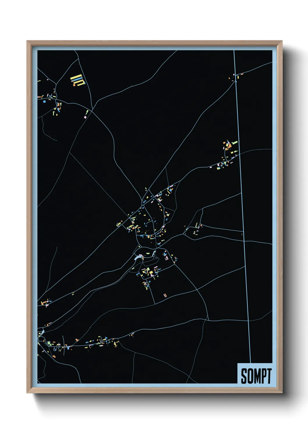Une affiche de carte sur Sompt