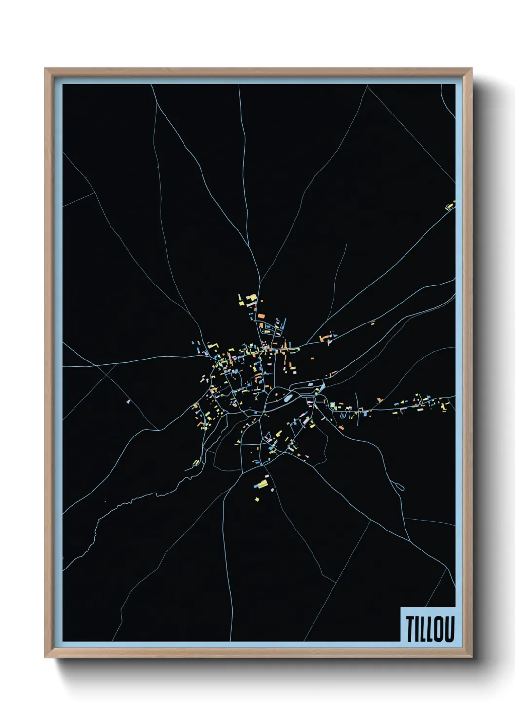 Une affiche de carte sur Tillou