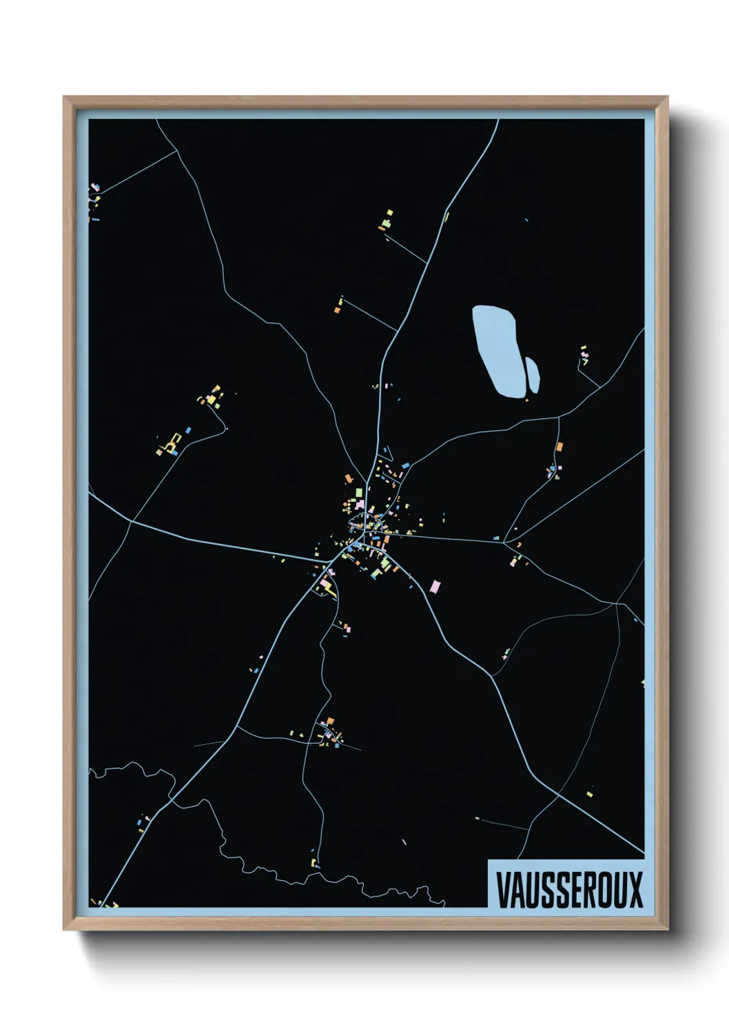 Une affiche de carte sur Vausseroux