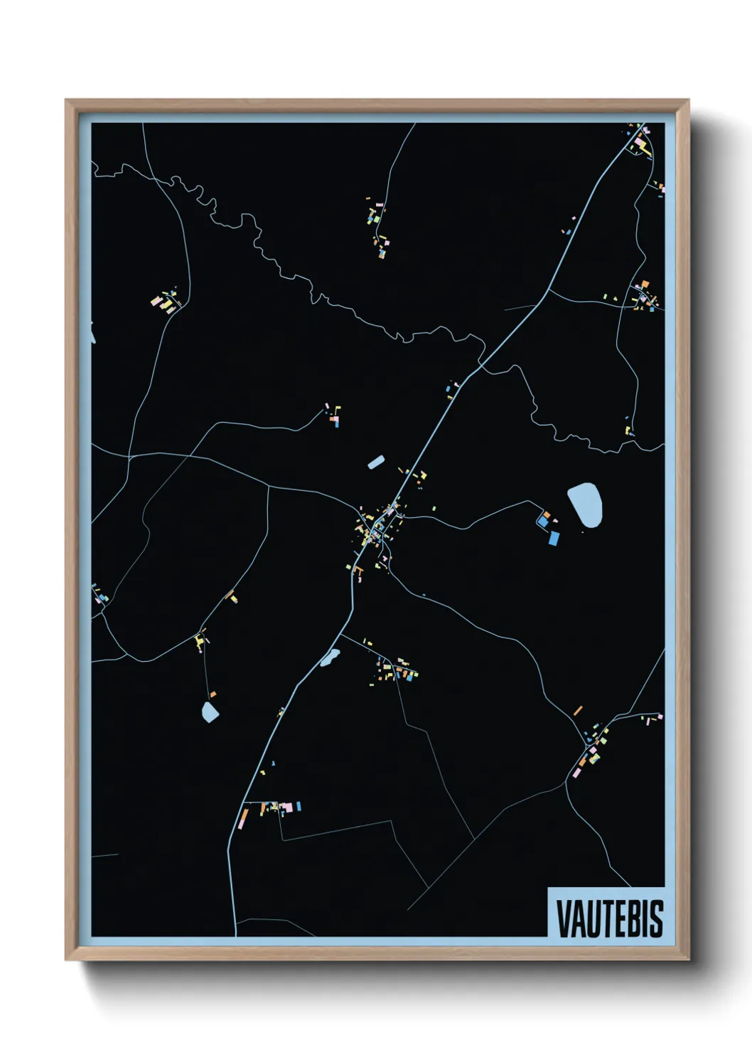 Une affiche de carte sur Vautebis