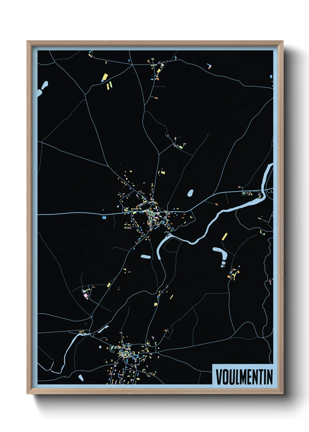 Une affiche de carte sur Voulmentin