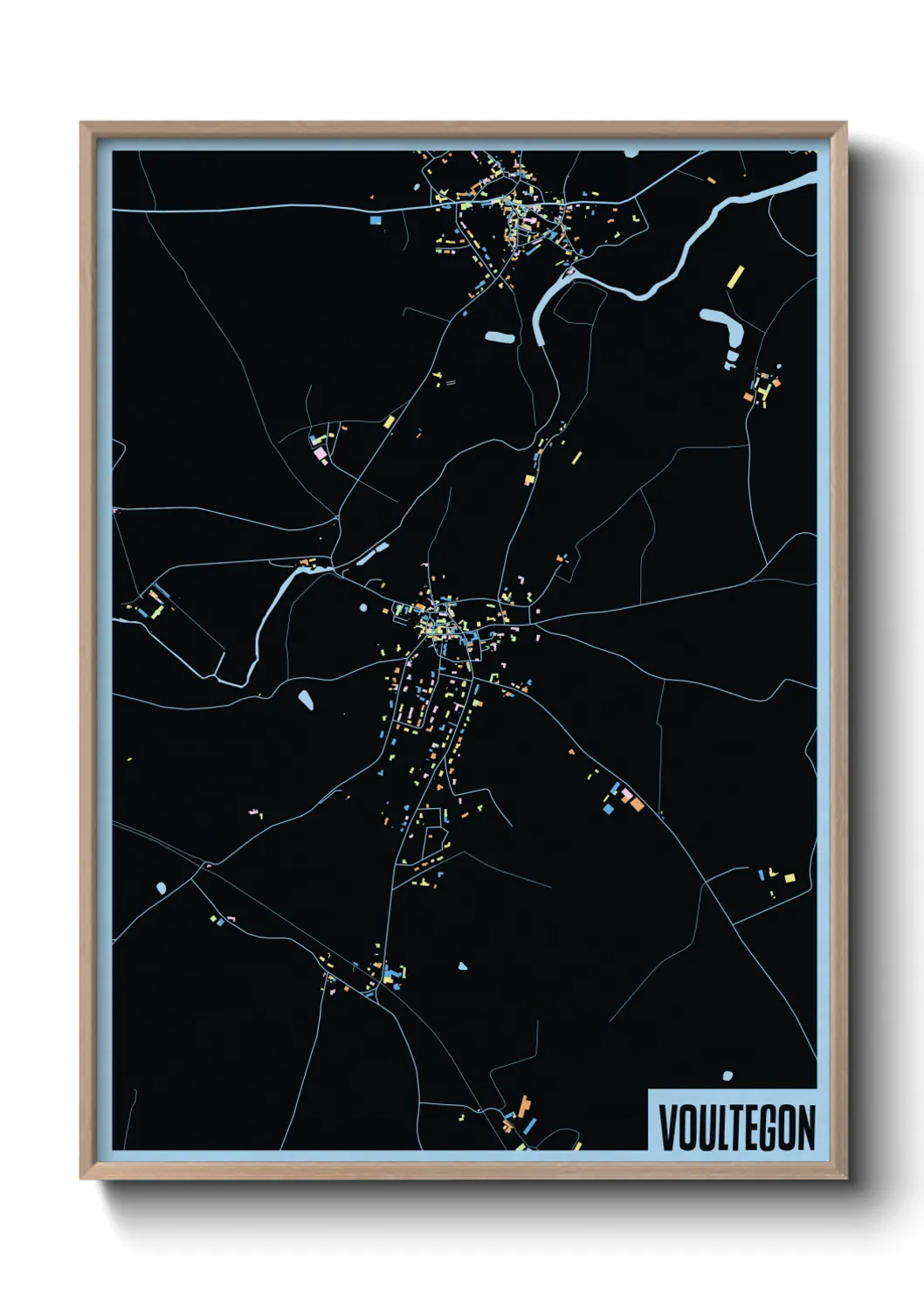 Une affiche de carte sur Voultegon