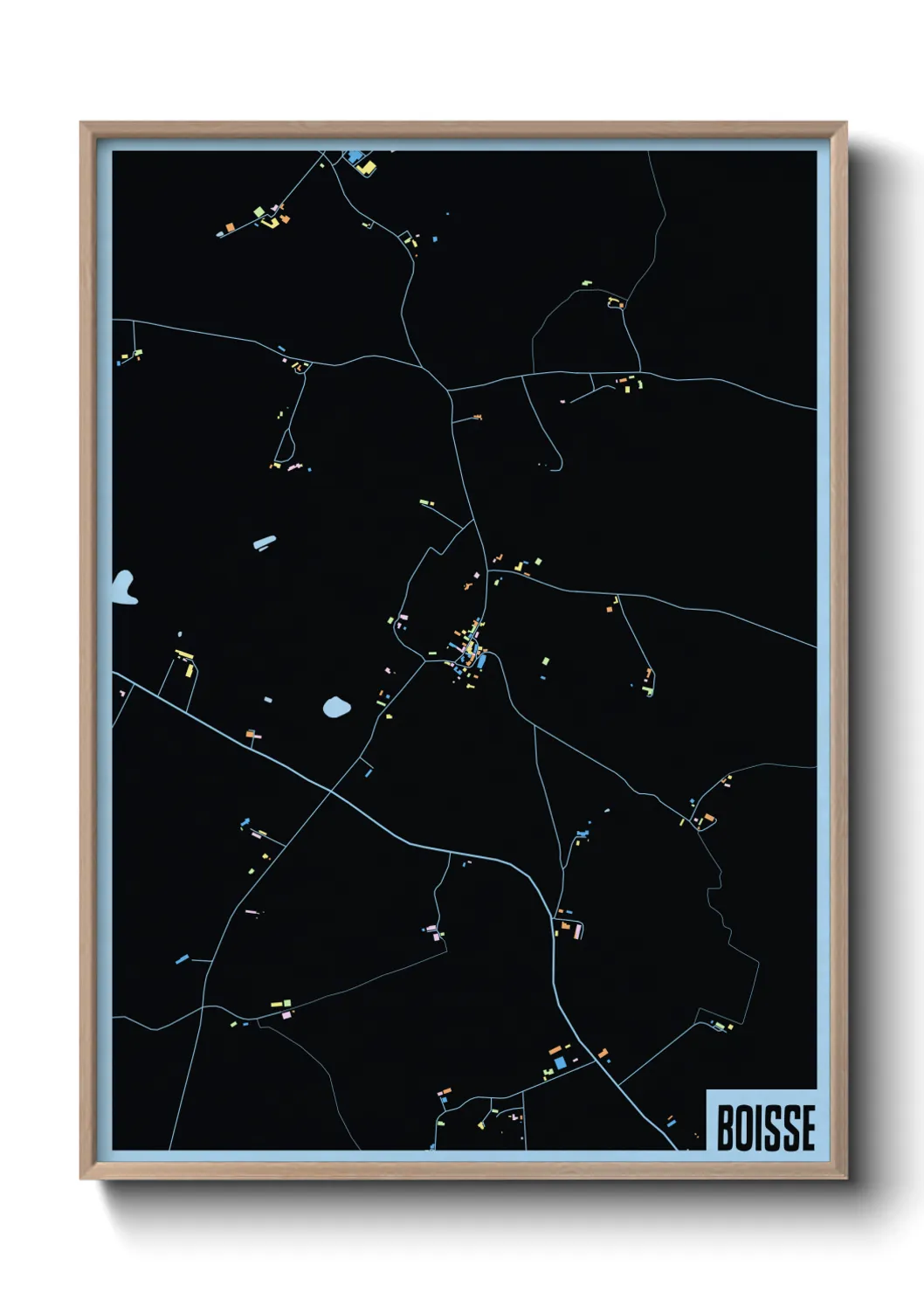 Une affiche de carte sur Boisse