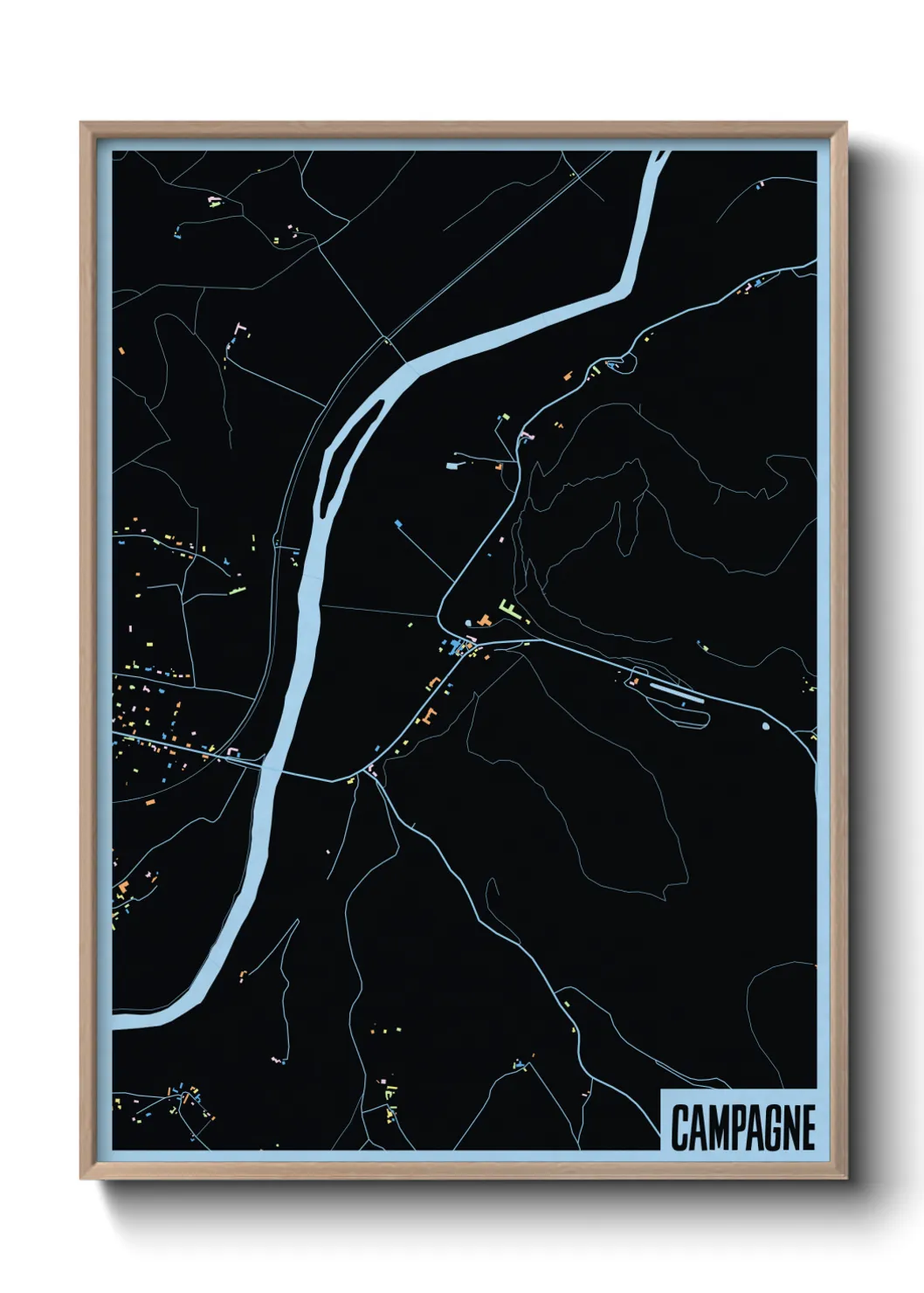 Une affiche de carte sur Campagne