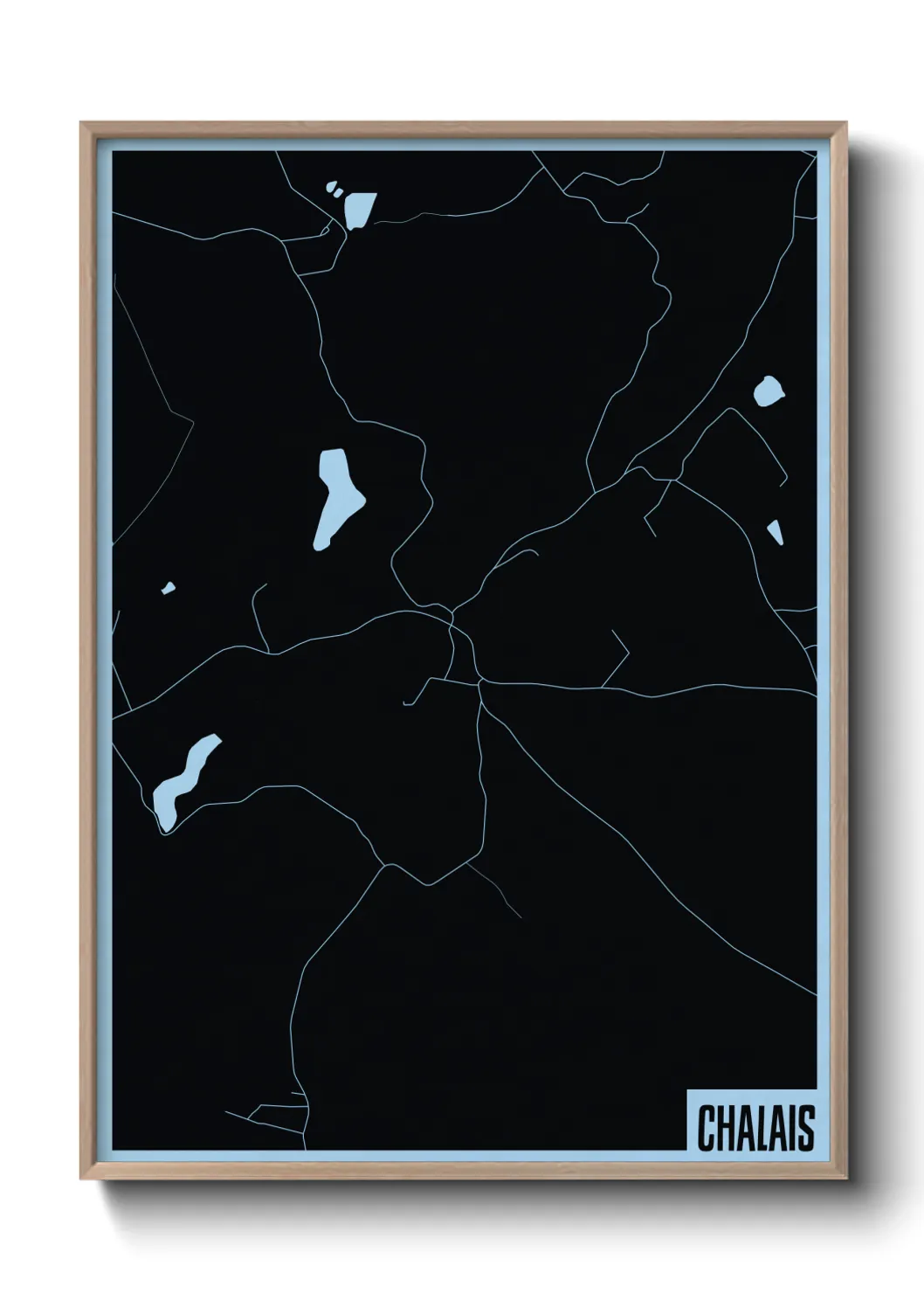 Une affiche de carte sur Chalais