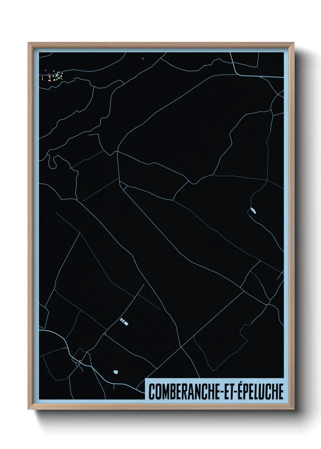 Une affiche de carte sur Comberanche-et-Épeluche