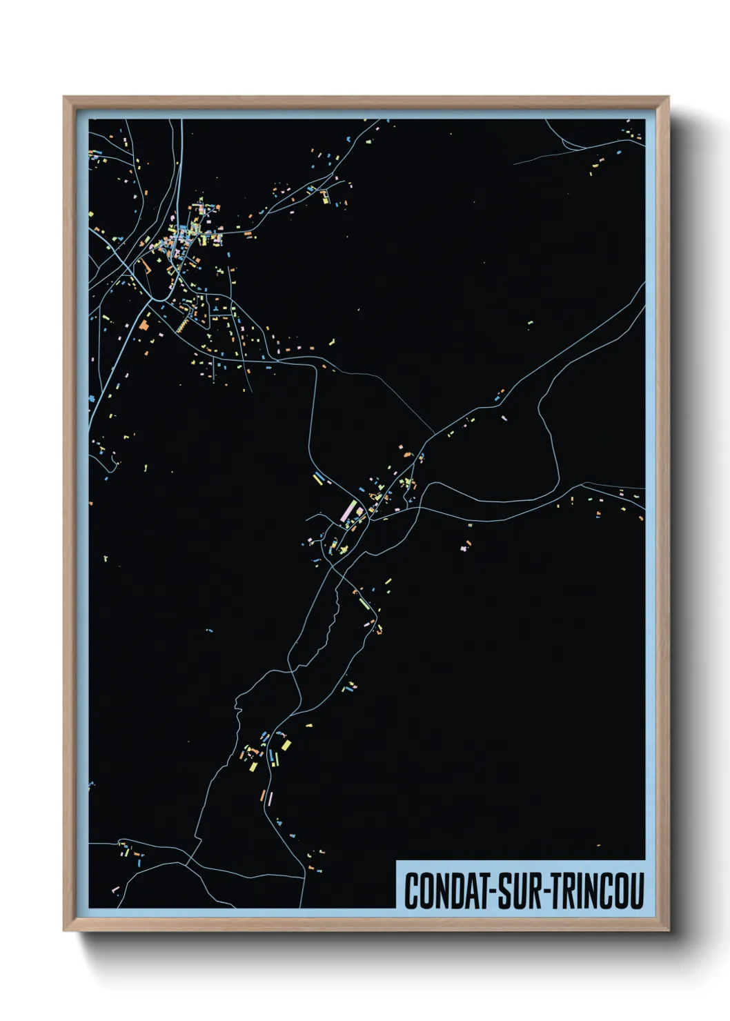 Une affiche de carte sur Condat-sur-Trincou
