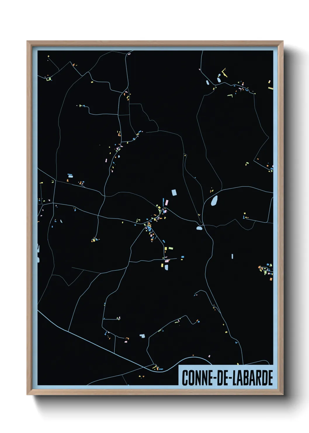 Une affiche de carte sur Conne-de-Labarde