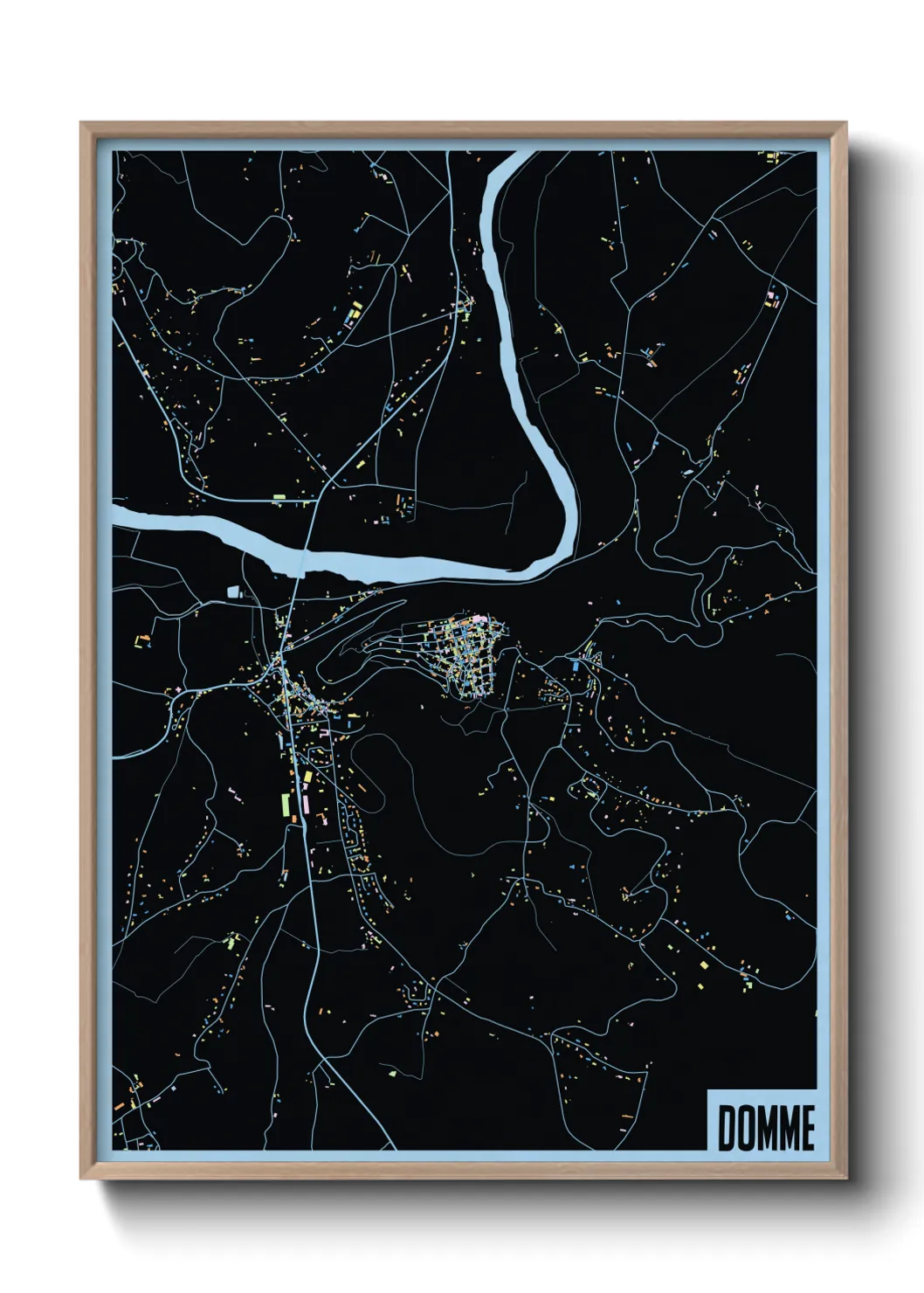 Une affiche de carte sur Domme