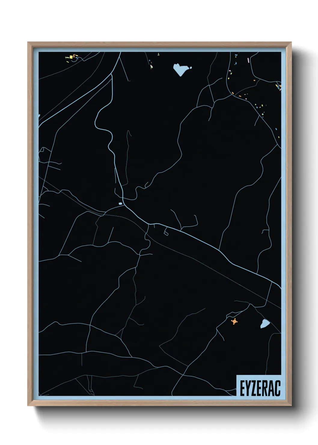 Une affiche de carte sur Eyzerac