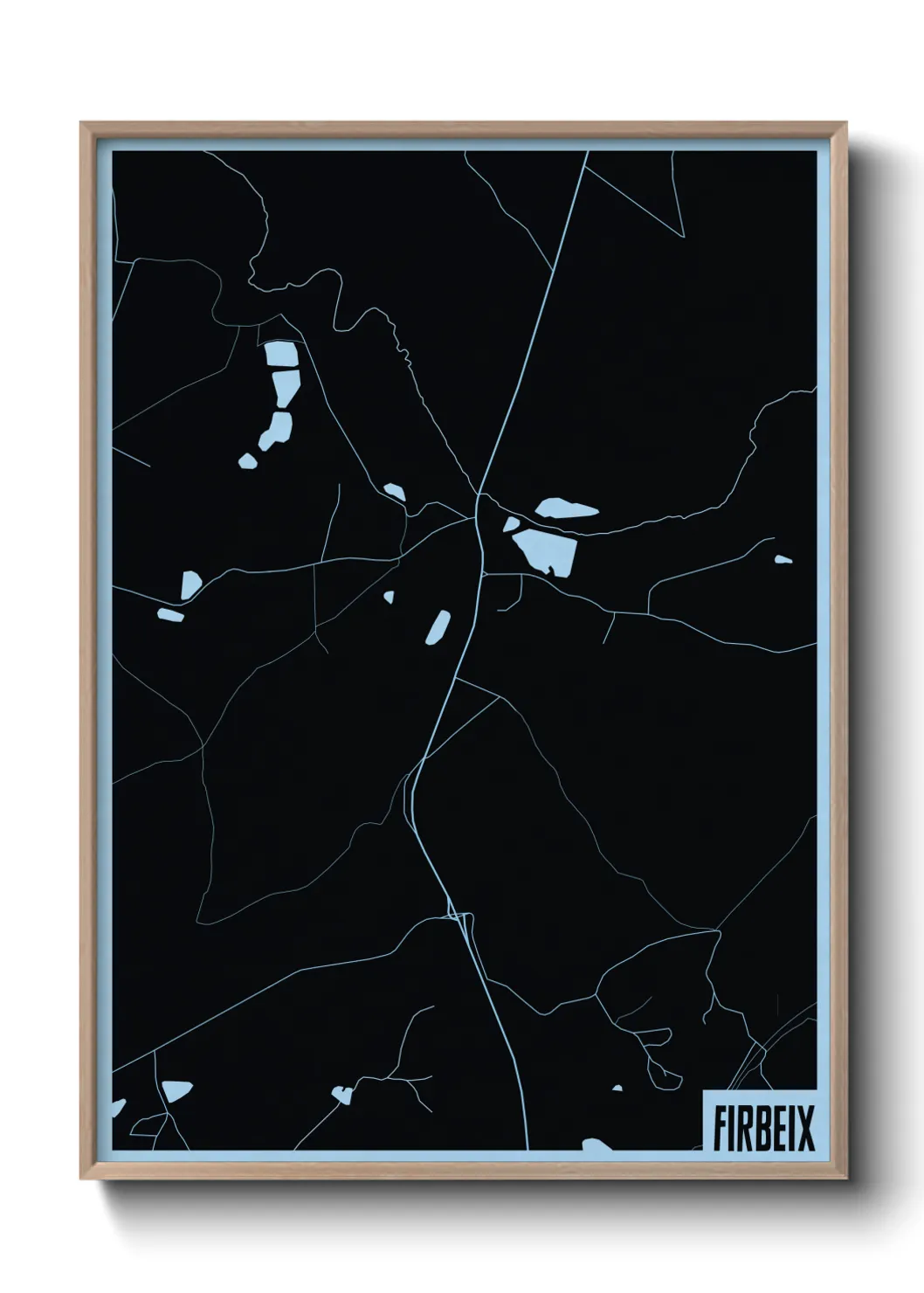 Une affiche de carte sur Firbeix