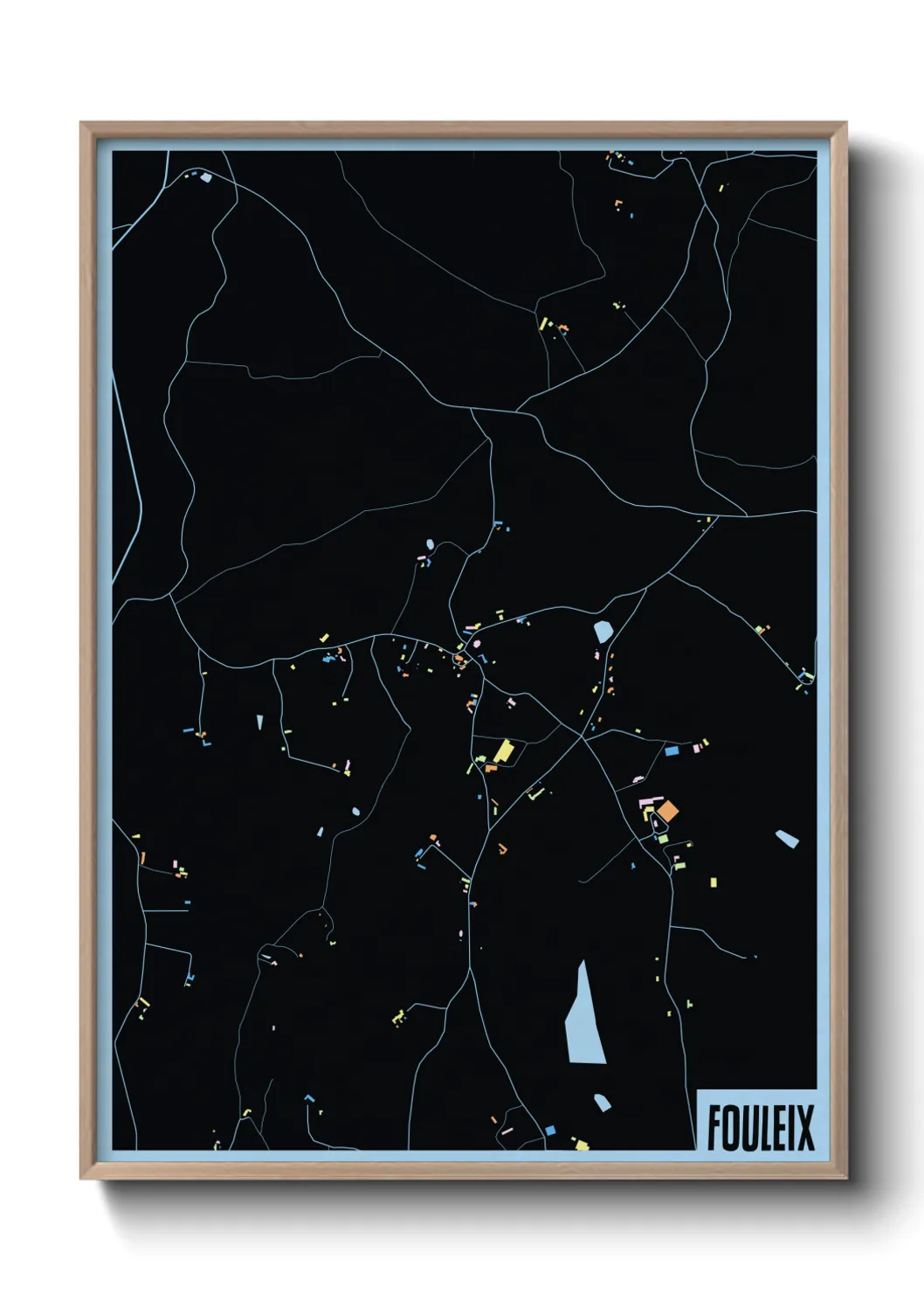 Une affiche de carte sur Fouleix