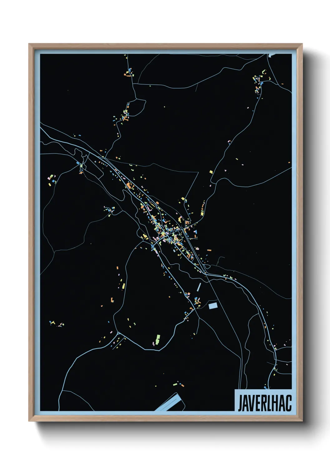 Une affiche de carte sur Javerlhac