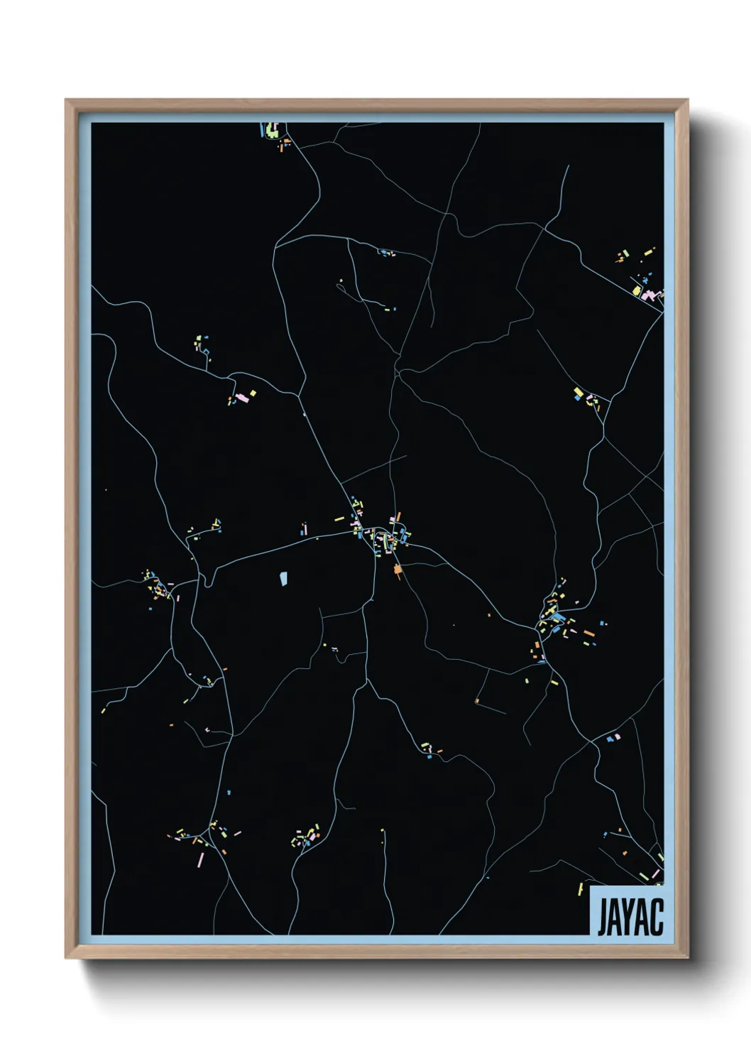 Une affiche de carte sur Jayac