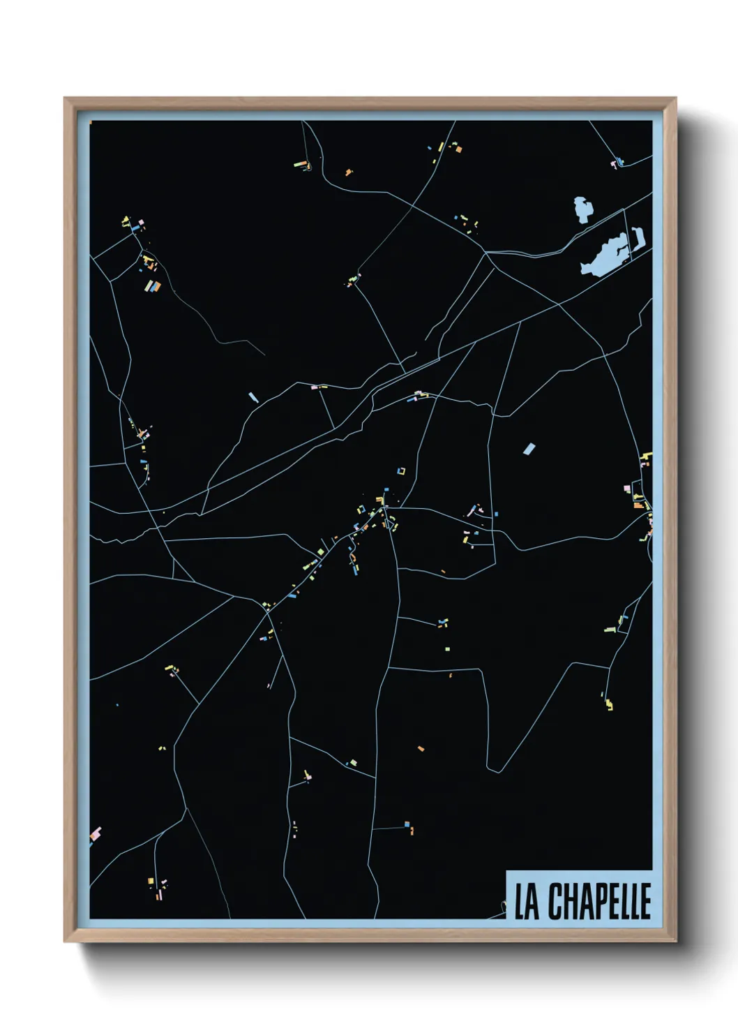 Une affiche de carte sur La Chapelle