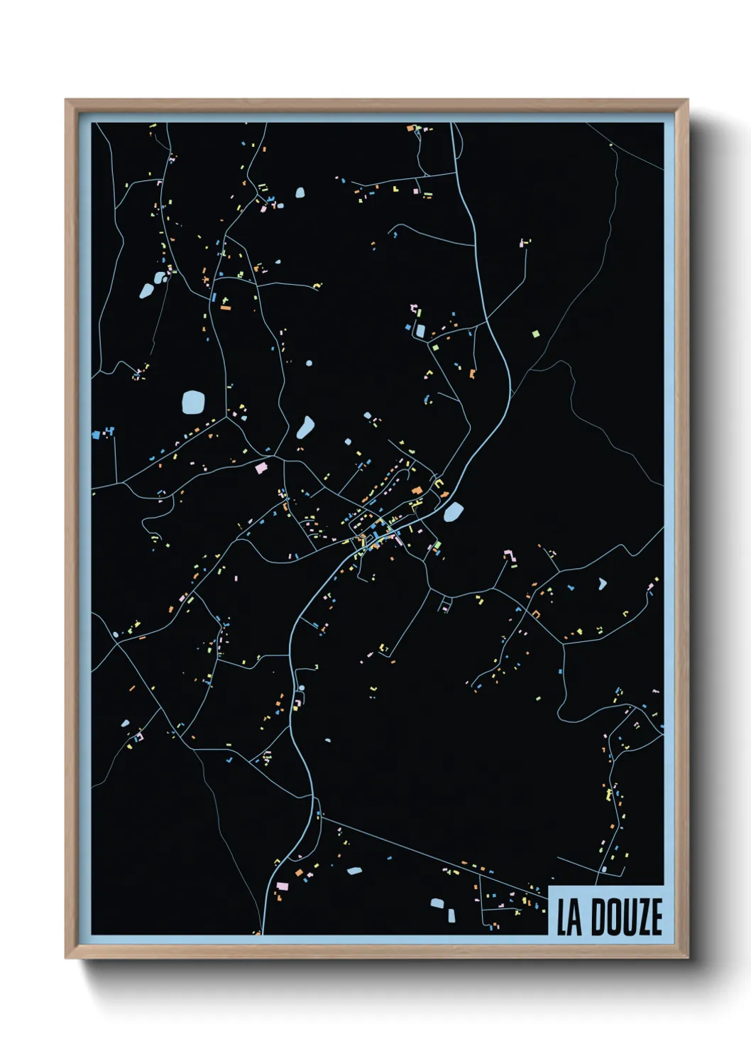 Une affiche de carte sur La Douze