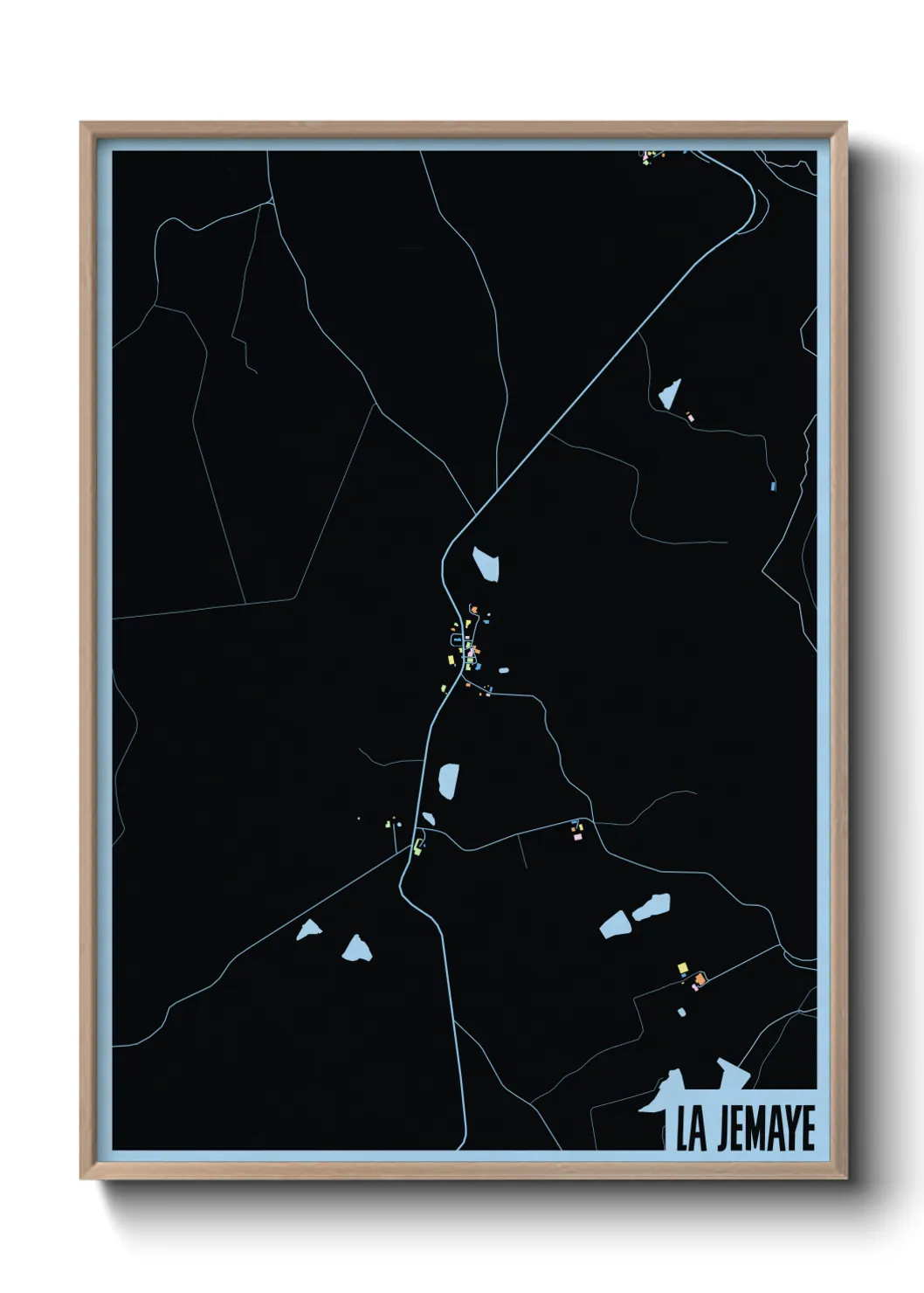 Une affiche de carte sur La Jemaye