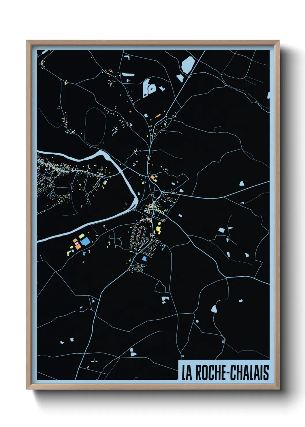 Une affiche de carte sur La Roche-Chalais