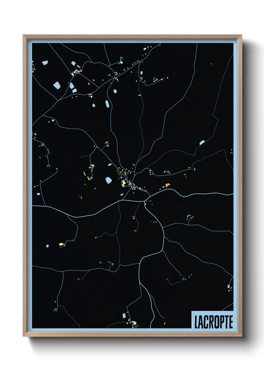 Une affiche de carte sur Lacropte