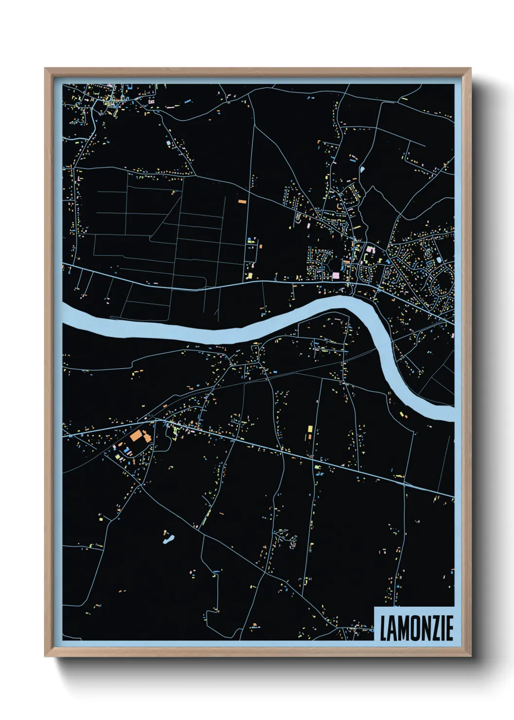 Une affiche de carte sur Lamonzie