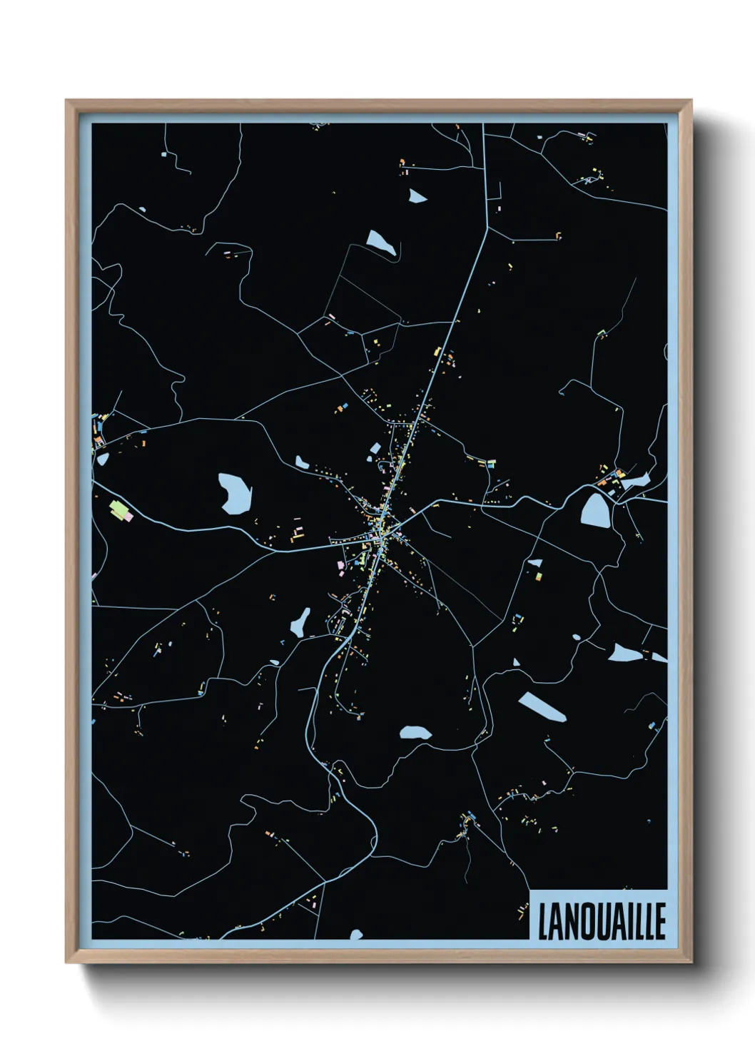 Une affiche de carte sur Lanouaille