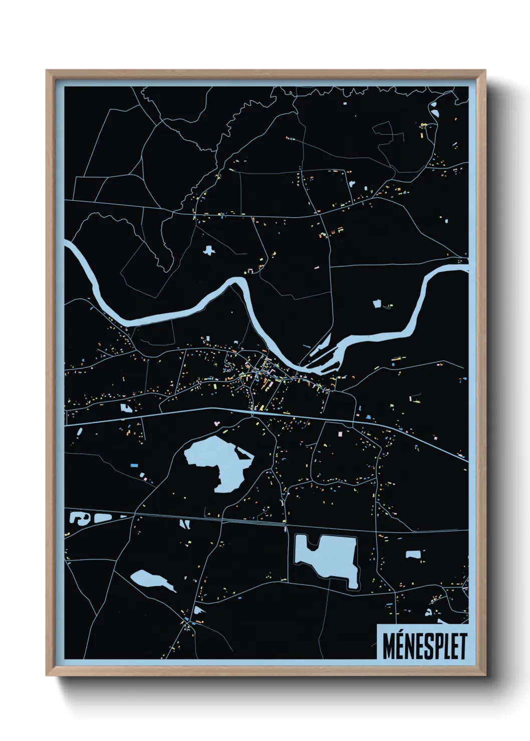 Une affiche de carte sur Ménesplet