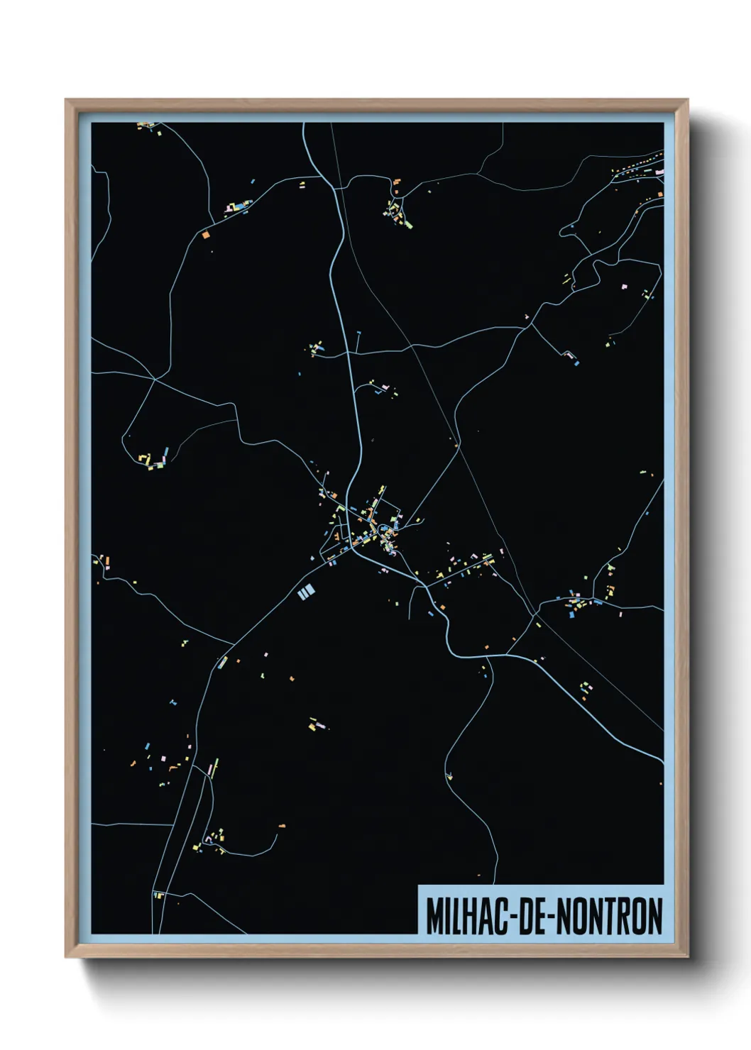 Un poster carteMilhac-de-Nontron