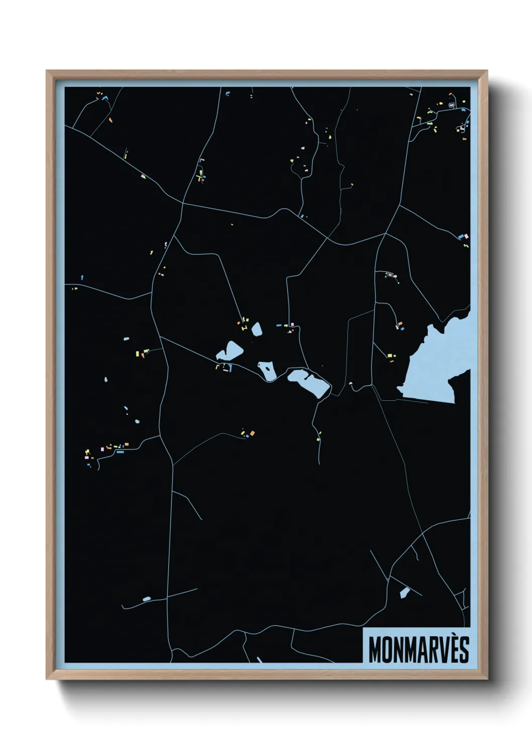 Une affiche de carte sur Monmarvès