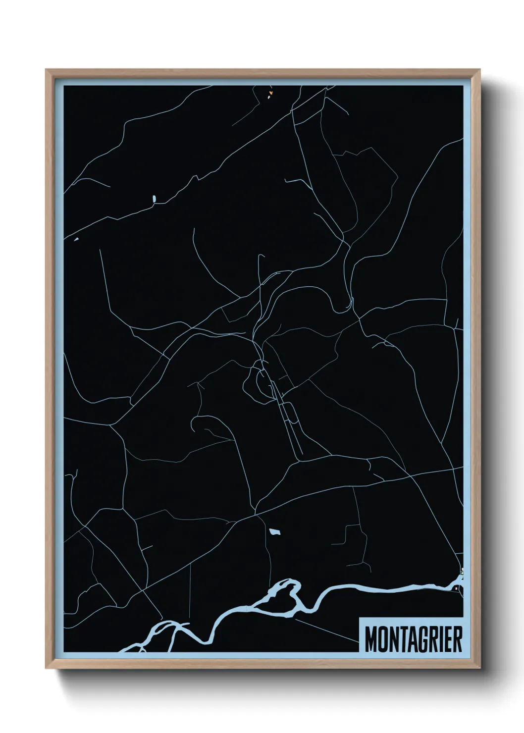 Une affiche de carte sur Montagrier