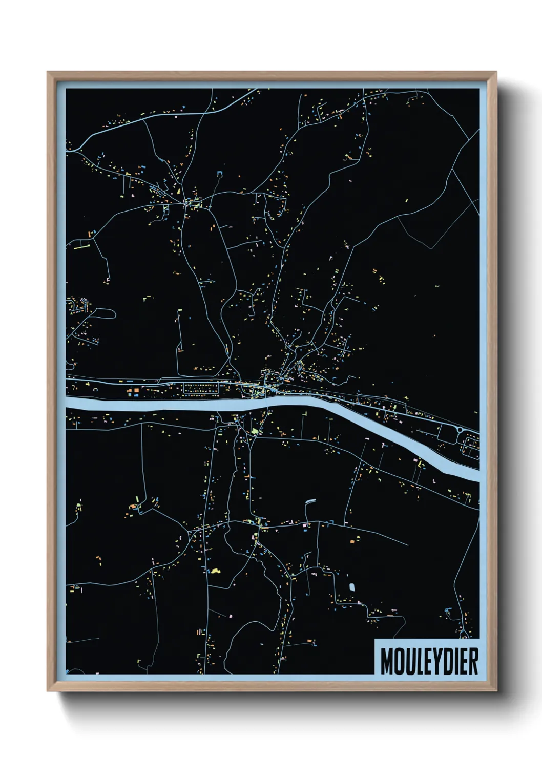 Une affiche de carte sur Mouleydier