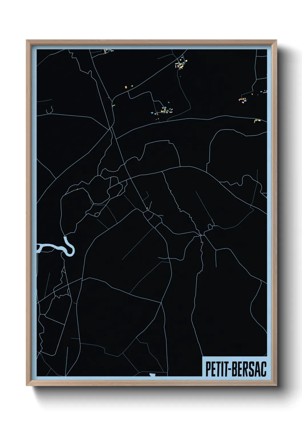 Une affiche de carte sur Petit-Bersac