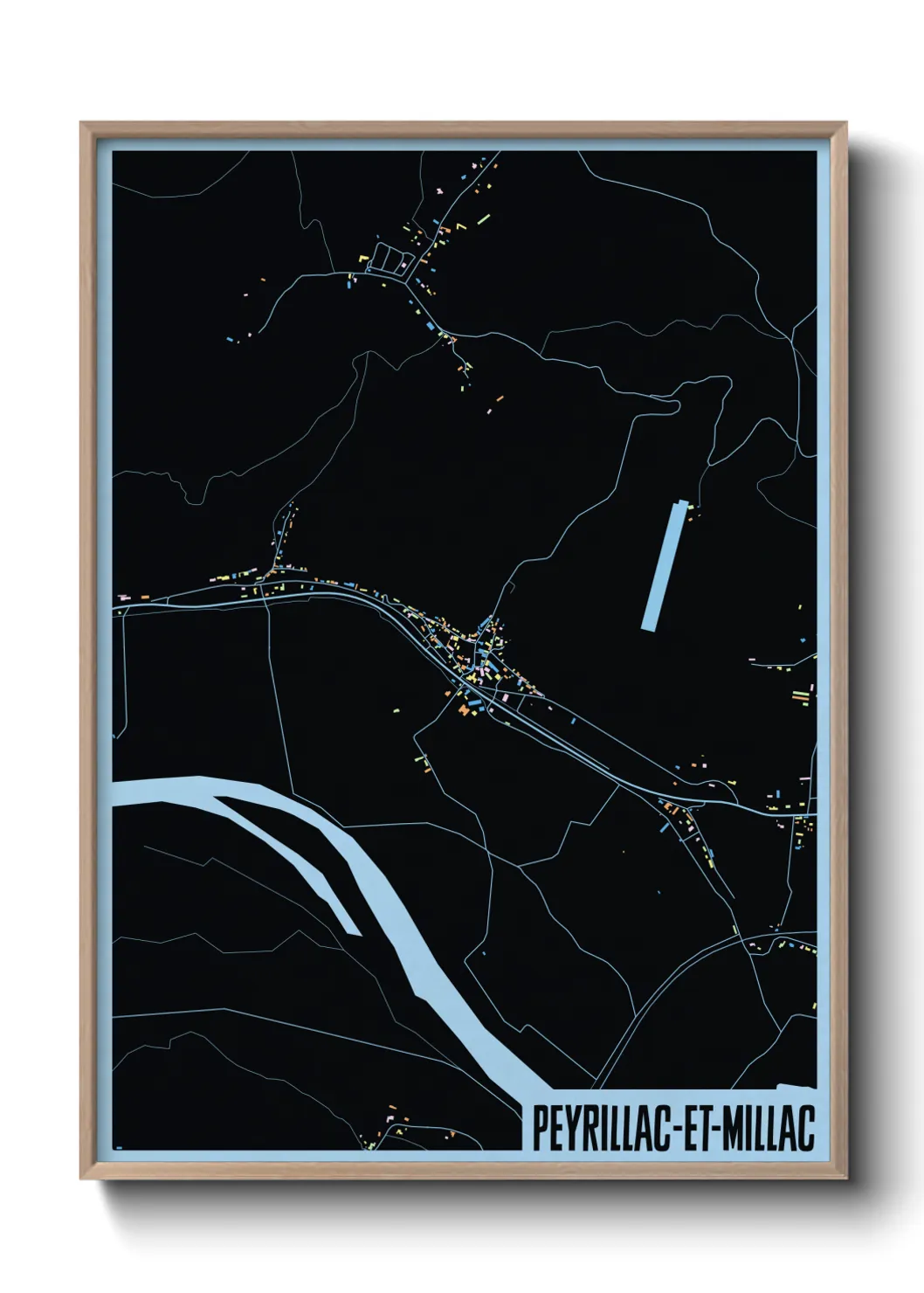 Un poster cartePeyrillac-et-Millac