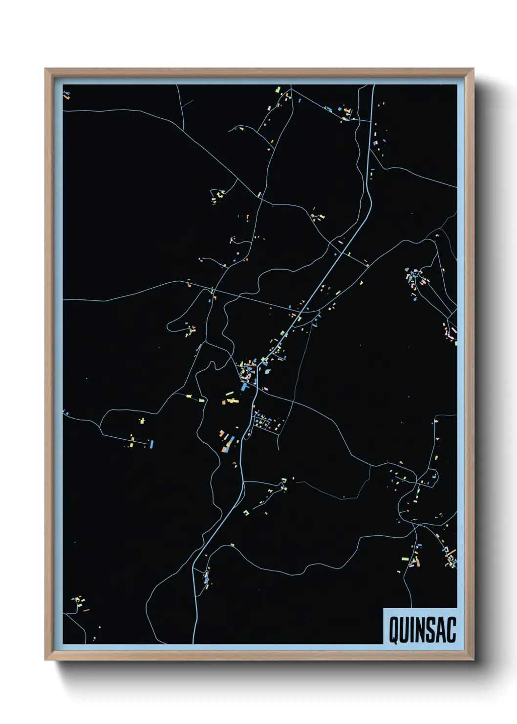 Une affiche de carte sur Quinsac