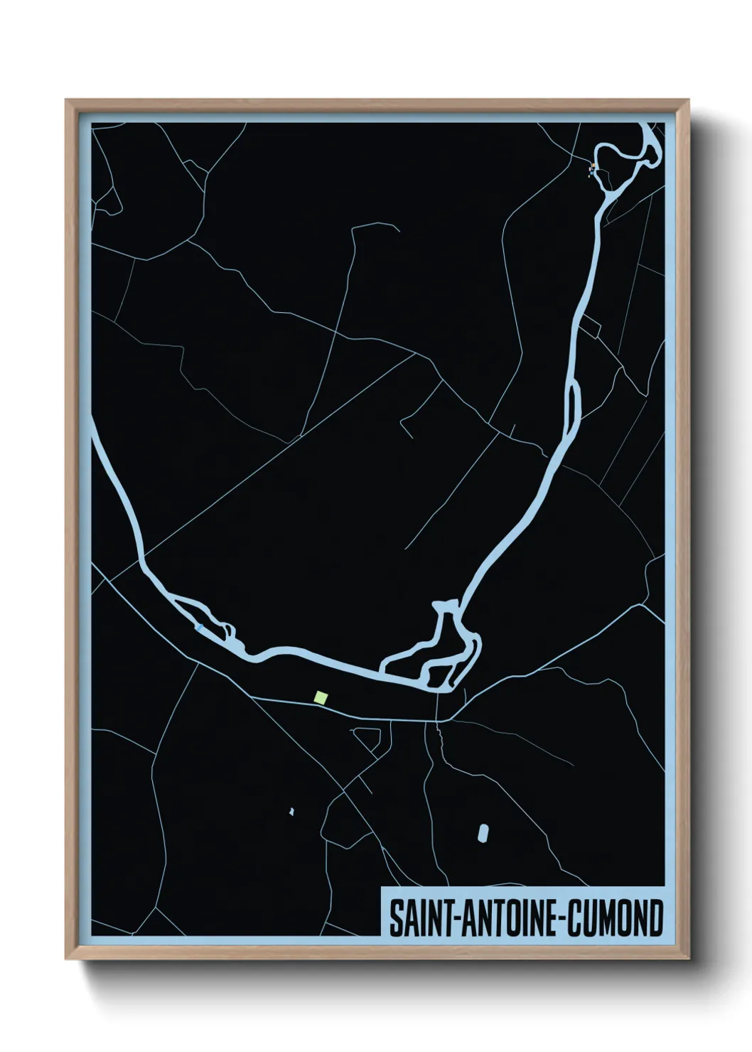 Un poster carteSaint-Antoine-Cumond