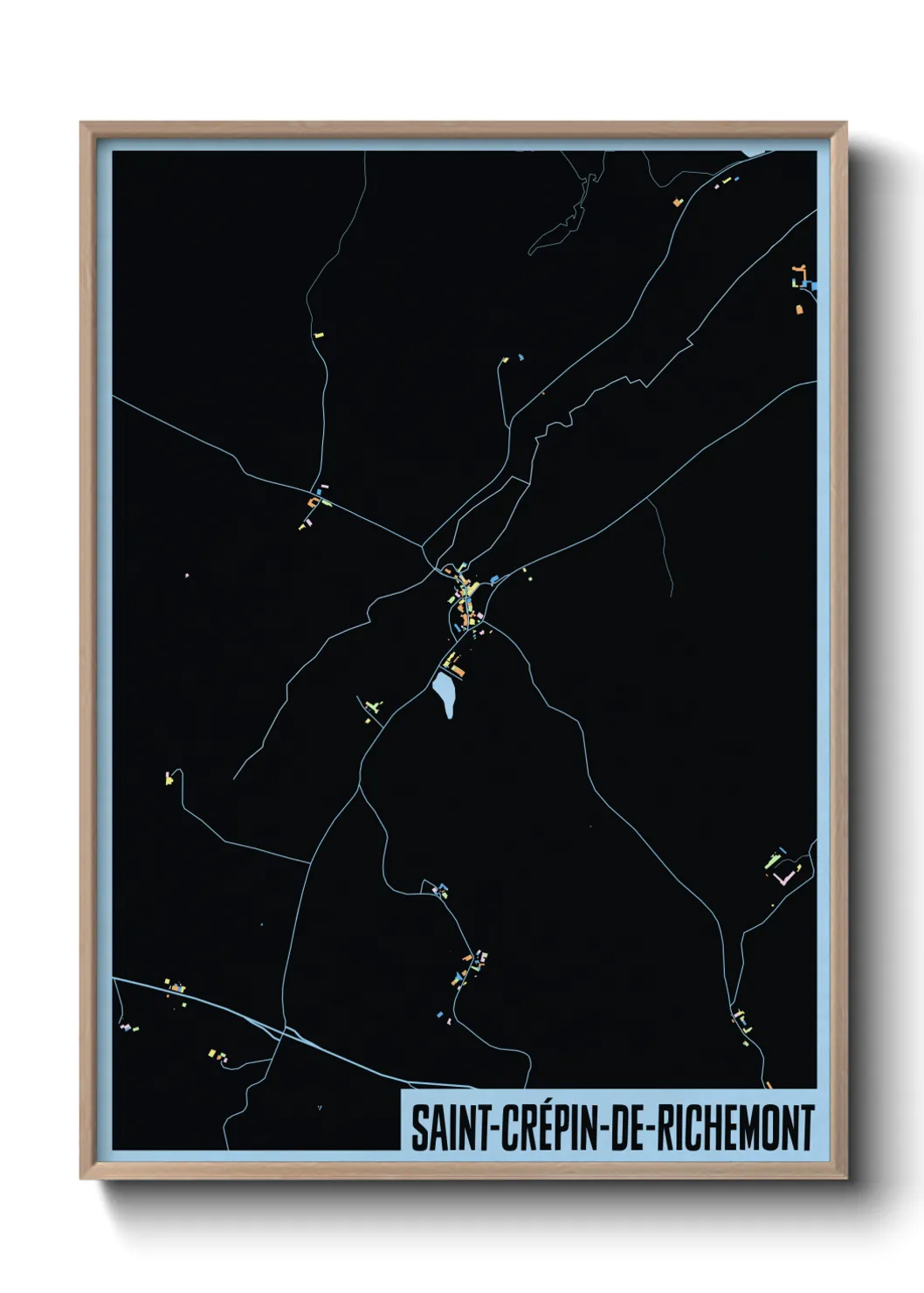 Une affiche de carte sur Saint-Crépin-de-Richemont