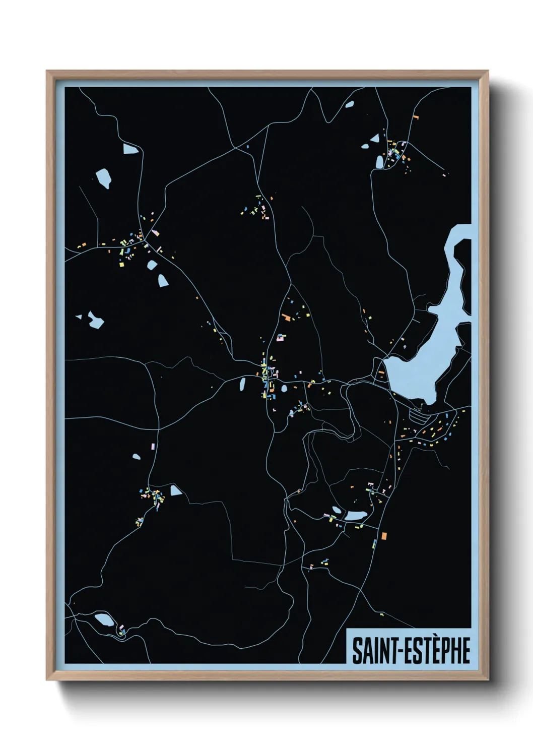 Une affiche de carte sur Saint-Estèphe