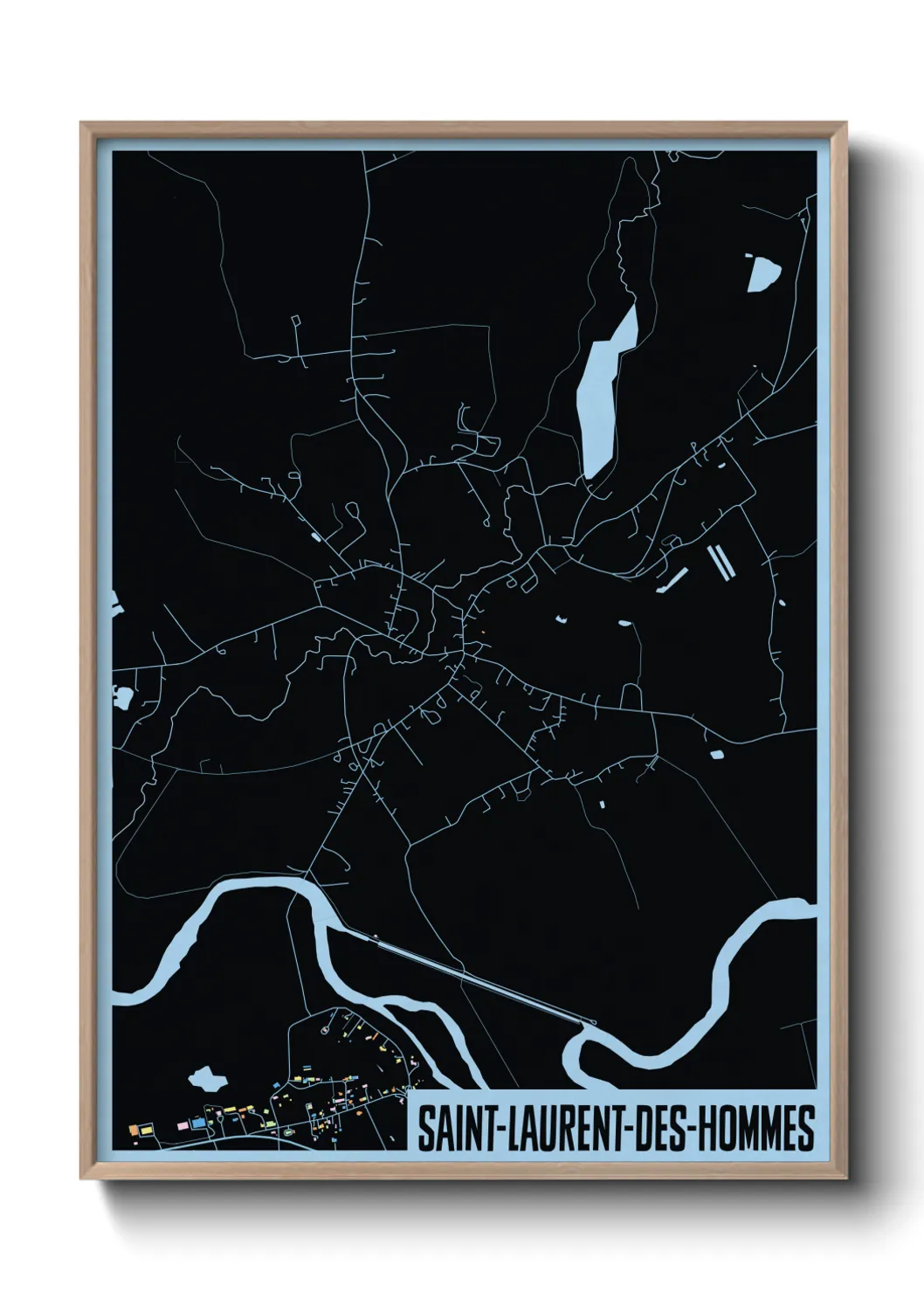 Un poster carteSaint-Laurent-des-Hommes