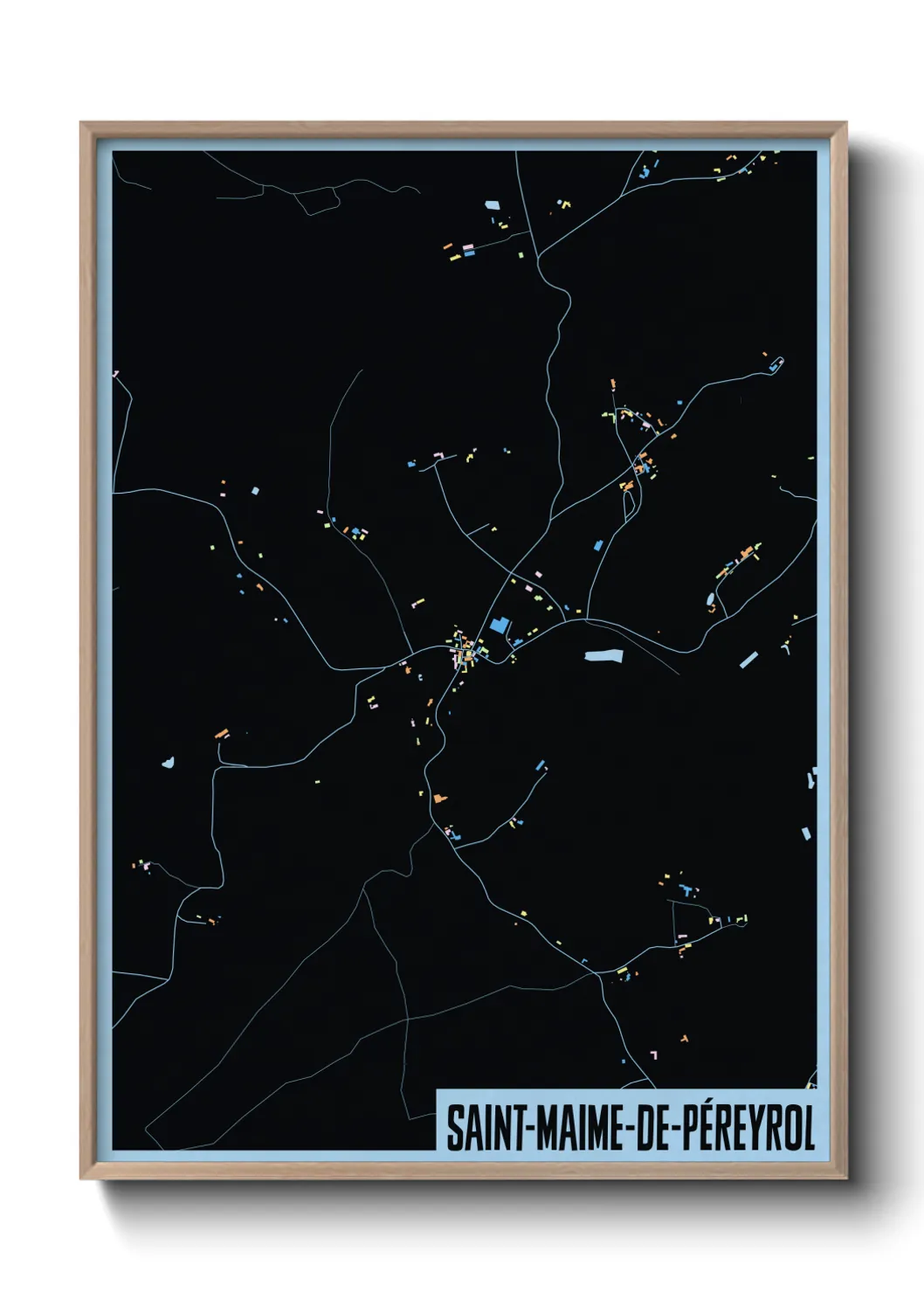 Une affiche de carte sur Saint-Maime-de-Péreyrol