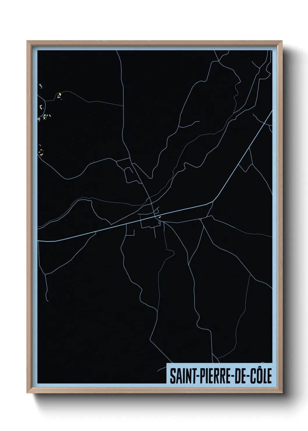 Une affiche de carte sur Saint-Pierre-de-Côle